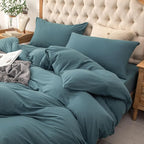 PURE ERA Jersey Knit Duvet Cover Set 100% T-Shirt Cotton Super Soft Comfy 2pc - Image 4
