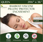 Four Seasons Essentials Queen Size Waterproof Pillow Protectors by FourSeasonsEssentials