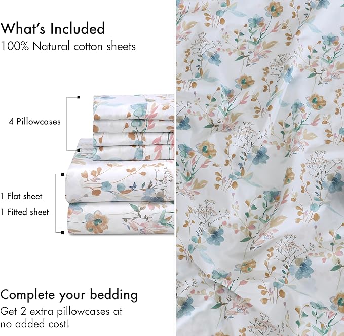 RUVANTI 6 Pcs Cotton Sheets - Image 5