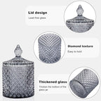 2 Pack Qtip Holder Thick Glass Apothecary Jars - Image 4