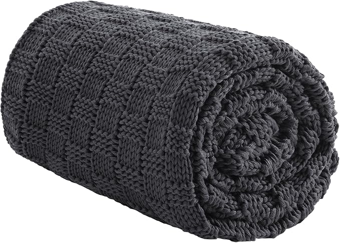 Knitted Weighted Blanket for Adult, No Beads Heavy Blanket 70” x 90'' 20lbs by Unknown