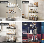 Akinbas 3 Tier Bathroom Organizer Countertop Makeup Perfume Tray Skincare - Image 5