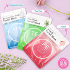 VESPRO 100 Pack Collagen Essence Sheet Facial Masks, Bulk Face Masks Skincare - Image 7