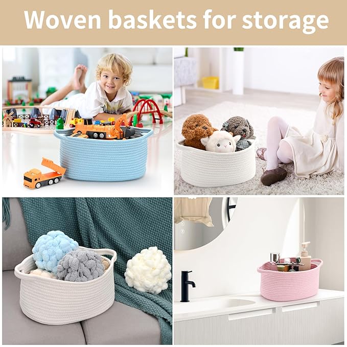 Happyiren Cute Woven Gift Basket - Image 5