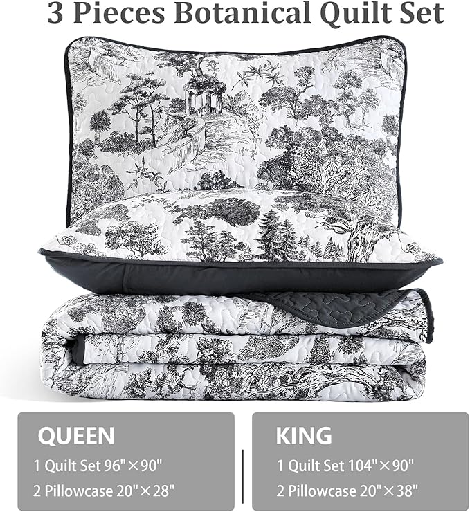 WONGS BEDDING Botanical Quilt Set Full Size - Image 6