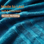 Bath Towels 2 Pack, 30 x 60 Inches, Large 100% Cotton Towels, Comfortable - Image 4
