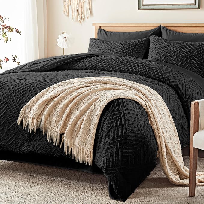 Zzlpp Queen Comforter Set 7 Pieces, All Season Boho Bedding Sets by ZZLPP