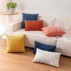 Aegero Pack of 2 Corduroy Decorative Throw Pillow Covers 18x18 InchSoft Boho - Image 6