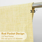 DriftAway Double Layer Linen Blackout Tie Up Curtains Thermal Insulated Fully - Image 5