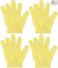4 Pcs Shower Gloves, Exfoliating Gloves, Exfoliating Mitt, Exfoliating Body by CREHODEC