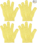 4 Pcs Shower Gloves, Exfoliating Gloves, Exfoliating Mitt, Exfoliating Body by CREHODEC