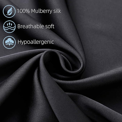 100% Silk Pillow Cases 2 Pack, Mulberry Silk Pillowcase - Image 2