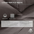Linen Home 100% Cotton Percale Twin Fitted Sheet - Image 2