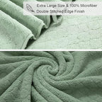 8-Piece Green Bath Towels Set, 2 Oversized Large Bath Towels Sheet, 2 Hand - Image 5