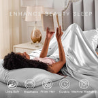 FreshCulture Satin Sheets Queen Size Bed Set- 4 Piece Luxury Soft Silky Queen - Image 7