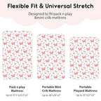 Yoofoss Pack and Play Sheets Fitted, Mini Crib Sheets 2-Pack - Image 3