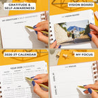 Clever Fox Dated Planner with Tabs 2026 – Weekly & Monthly Spiral Planner with - Image 6