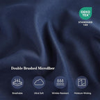 King Sheet Set 4 Piece, Wrinkle Free, Oeko-Tex Certified Bedsheets，Navy Blue - Image 5