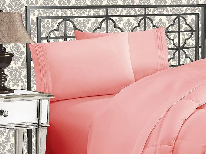 Elegant Comfort Luxurious 1500 Premium Hotel Quality Microfiber Three Line by ELEGANTCOMFORT