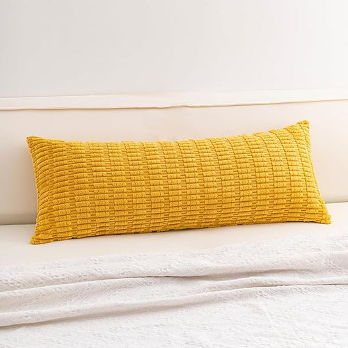 Aegero Corduroy Decorative Throw Pillow Covers 14x36 Inch Soft Striped Pillow by Unknown