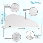 KEEPOZ 100% Cotton Hair Towel Wrap Quick Dry Super Absorbent Turban Head Wrap - Image 2