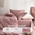 JELLYMONI 100% Washed Cotton Duvet Cover Full – Soft, Breathable Linen-Look - Image 7