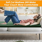 CYMULA Camping Cot Mattress 2in Memory Foam Sleeping Pad, Soft Warm Non-Slip - Image 7