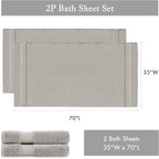 Madison Park Turkish Bath Towel Set 100% Cotton Bath Towel 600GSM Oversized - Image 7
