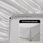 LBRO2M 100% Pure Linen Sheet Set Deep Pocket Up to 16" Bed Sheets Sets - Image 4