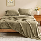 BEDELITE Flannel Sheets King Size Camel - Image 2