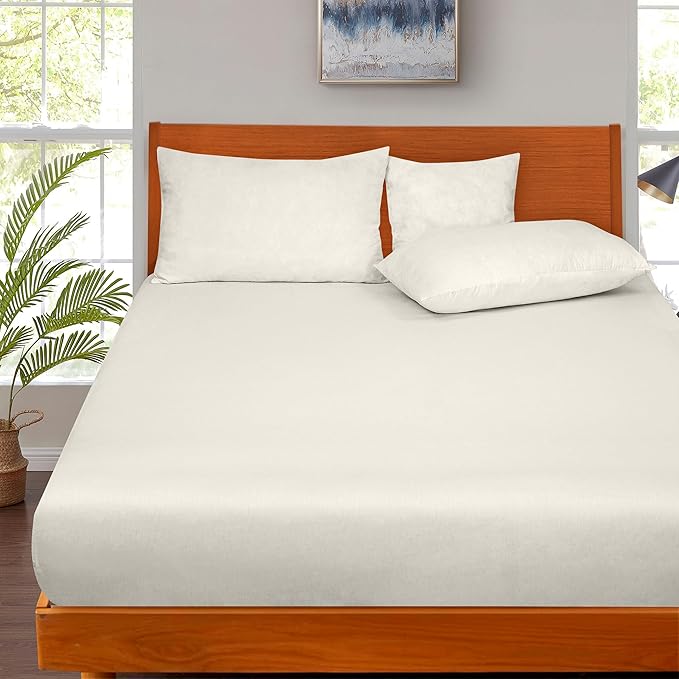 ROYALE LINENS 300 Thread Count 100% Long Staple Combed Cotton Fitted Sheet - Image 5