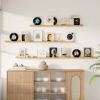 Floating Picture Ledge Shelves for Wall Set of 2, 84 Inches Picture Ledge Shelf - Image 2