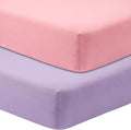 GUNTAIL Crib Sheets for Boys Girls, 100% Cotton Fitted Crib Sheet 2 Pack for by GUNTAIL