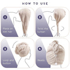 SimpleField 2 Pack Microfiber Hair Towel Wrap - Image 6