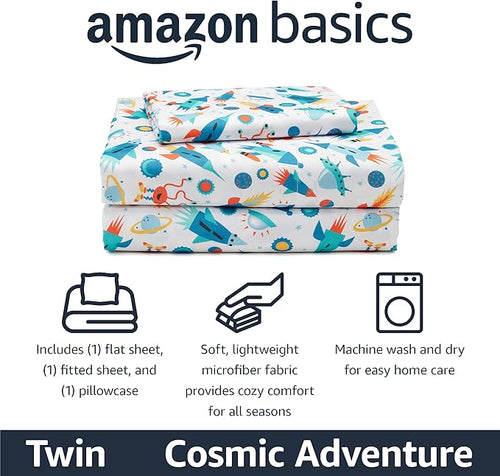 Amazon Basics Microfiber Kids' Sheet Set - Image 2