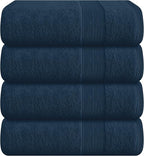 Belizzi Home 4 Pack Bath Towel Set 27x54, 100% Ring Spun Cotton, Ultra Soft by Unknown