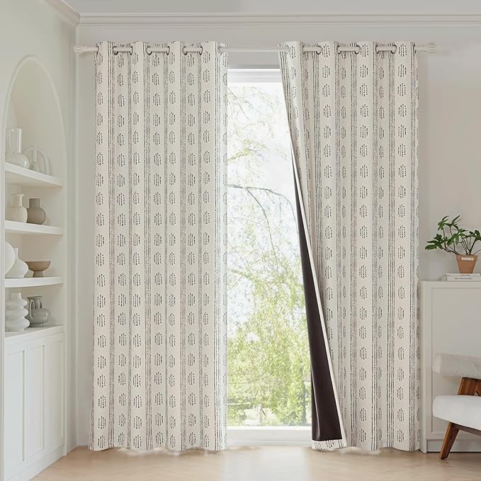 100% Boho Blackout Curtains 84 Inches Long - Image 2