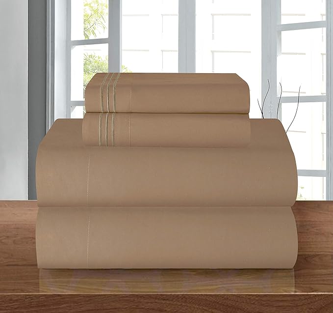 Elegant Comfort Luxury 1500 Premium Hotel Quality Microfiber 4-Piece Sheet Set by ELEGANTCOMFORT