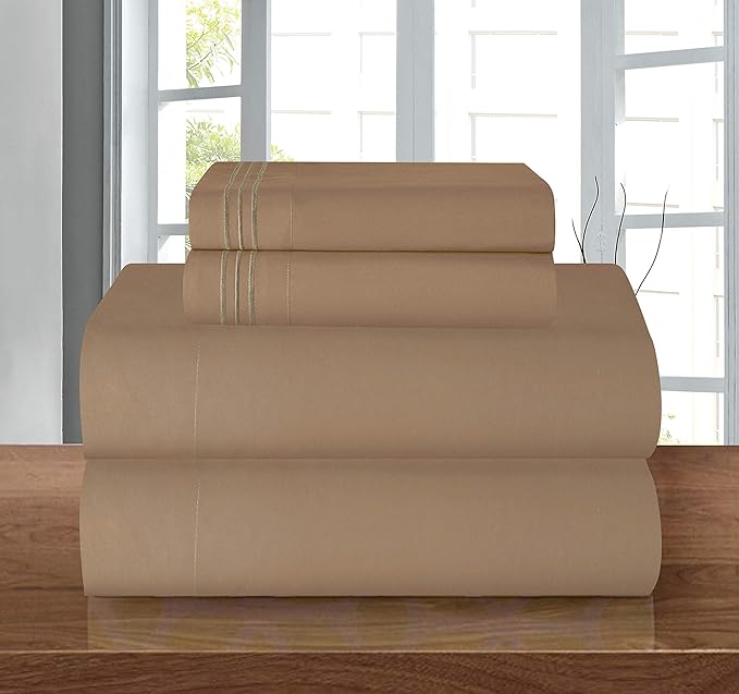 Elegant Comfort Luxury 1500 Premium Hotel Quality Microfiber 4-Piece Sheet Set - Image 2