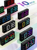 PPLEE RGB Bed Shaker Alarm Clock - Image 3