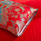 mixinni King Size Duvet Cover Set Paisley Light Blue Long Staple Cotton Percale - Image 6