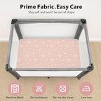 Baby Mini Crib Sheets Girl, Portable 38”x26” Pack and Play Sheets Fitted - Image 3