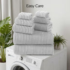 REDKISS Gray Bath Towels Set 8 Piece - Image 7