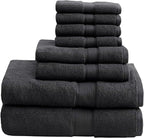 Madison Park 800GSM Bathroom Towel Set of 8 100% Cotton Bath Towel Set by MADISONPARK