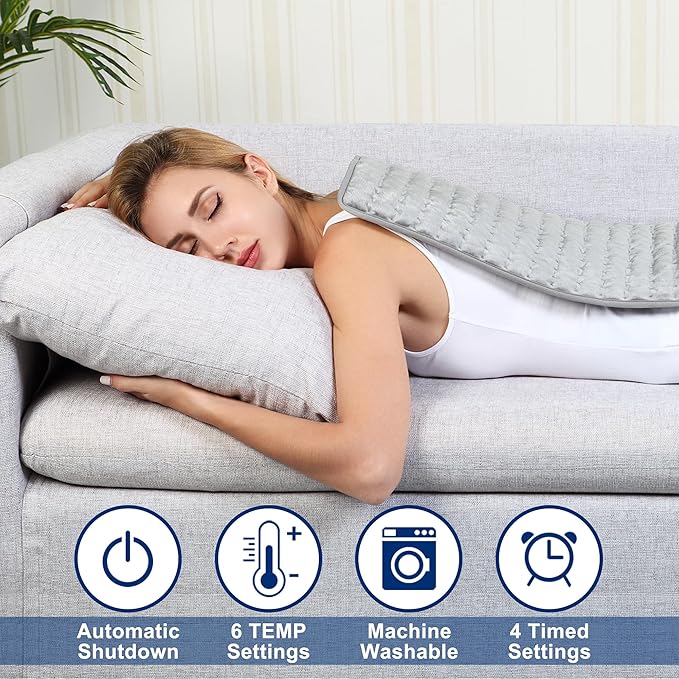 Electric Heating pad with 6 Heat Settings, Auto Shut Off, Dry Electric Heating - Image 3