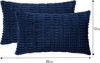 Aegero Pack of 2 Corduroy Decorative Throw Pillow Covers 12x20 InchSoft Boho - Image 4