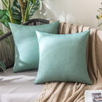 MIULEE Pack of 2 Decorative Outdoor Solid Waterproof Throw Pillow Covers Spring by MIULEE