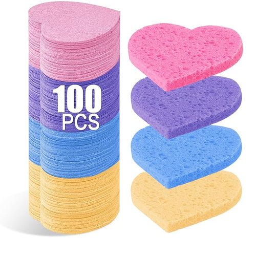 100-Count Compressed Facial Sponges by Mainlyrunmakeupsuppliers