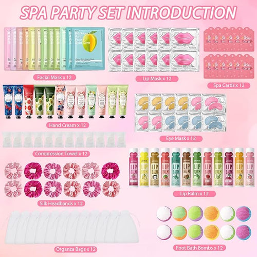 120PCS Spa Party Supplies for Girls, Include Facial Masks, Lip Mask, Under Eye - Image 2