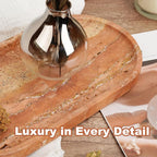 Koville Turkish Natural Travertine Tray, Countertop Organizer, Catchall - Image 7